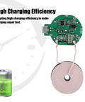 Large Coil 5W Wireless Charging Transmitter Module For DIY Tech Builds And Car Mods With No Hassle Power Delivery And Completely Case Friendly Functionality, showing green circuit board and coil.