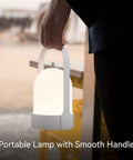 All Day 4000mAh Rechargeable LED Lantern Table Lamp with smooth handle in use outdoors