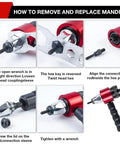 How to remove and replace mandrel for Heavy Duty M3 Through M8 Electric Rivet Gun Adapter Kit with hardcase storage.