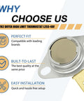 D510702 Dryer High Limit Thermostat L255-40F with installation benefits and features graphic
