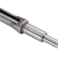 Close-up of a single drill bit from the Pro Grade 7 Piece Square Hole Mortise Drill Bit Set HSS Woodworking Chisel Bits For Mortising DIY Friendly Tools Quarter Inch To Three Quarters Inch With Durable Plastic Case, showing the metal construction.