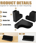 8 Pack Sandpaper Storage Organizer Boxes For 5 Inch Sanding Discs, Tool Storage Set With Grit Labels, Expansion Screws And Connectable Modular Rack Holds Up To 30 Discs Per Box Black, modular rack details