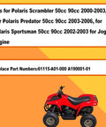 6 Pack Ignition Coil Kit For 50Cc And 90Cc ATV Fits Scrambler 2000 2003 Predator 2003 2006 Sportsman 2002 2003 with part numbers