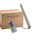 30 Inch RGB Color Changing Sauna Light Bar Kit For Traditional And Infrared Saunas That Mounts On Bench Or Wall With Waterproof Power Supply And 10000 Hours Of Lighting Plus Easy Install And Built To Last with remote and packaging box