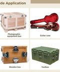 Six Pack Butterfly Twist Latches With Retainers For Cases Boxes And Small Doors 304 Stainless Steel Draw Latch Buckles shown on storage boxes