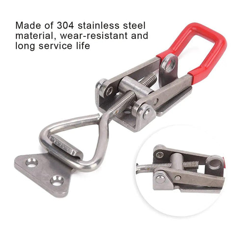 Heavy Duty 304 Stainless Steel Toggle Clamp Locks Things Down Tight With A Rock Solid 250 Kilogram Grip, showing durability and quick release design.