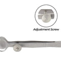 Chalazion Eyelid Clamp For Simulation And Training Stainless Steel Ophthalmic Forceps 9 Cm Length Medium 20Mm Outer Diameter Pro Grade Precision Instrument For Eye Care Students adjustment screw detail