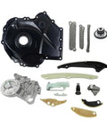 High Performance Timing Chain Kit For 2 Point 0T Turbo Engines Compatible With VW Seat Skoda TT Leon Superb CBF CCZ Alloy Build Heavy Duty And Long Lasting To Prevent Stretching Keep Your Ride Running Smooth Without Breaking The Bank black cover and chain guides