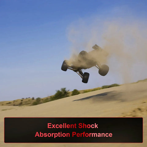 RC car jumping with WLtoys 4 Pack RC Oiled Shocks Absorber Set For 1/12 1/14 1/16 Off Road Buggy Cars in desert