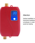 3000W Electric Mini Tank Water Heater Under Sink Real Quick Hot Water Solution For RV Camper Kitchen Easy Wall Or Floor Mount Setup Digital Temp Control 68 To 122F Sweet Spot For Point Of Use Needs with display panel