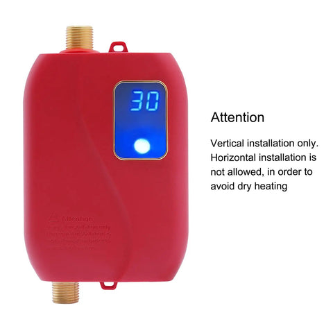 3000W Electric Mini Tank Water Heater Under Sink Real Quick Hot Water Solution For RV Camper Kitchen Easy Wall Or Floor Mount Setup Digital Temp Control 68 To 122F Sweet Spot For Point Of Use Needs with display panel