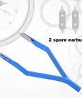 Watch Spring Bar Tool Kit With Two Spare Fork Tips And Screwdriver Aluminum Alloy Tweezers