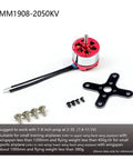 Heavy-Duty 19mm Brushless Outrunner Motor for RC Planes and Drones, 1908 2050KV, 3.0mm Shaft with mounting screws and plate