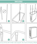 Slim Rolling Laundry Basket On Wheels With Handle, Foldable Collapsible Sorter And Organizer, Tall Narrow Storage Bin Assembly Steps