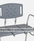 Heavy Duty Bariatric Tub Transfer Bench With Back, Adjustable Height, Supports Up To 500 Lbs, Non Slip Seat For Bath Shower