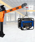 Heavy Duty Folding Hoist Truck For 2200lb Lift 110V Electric Jib Crane With 1320lb Pull Power, Painted Steel Orange lifting generator