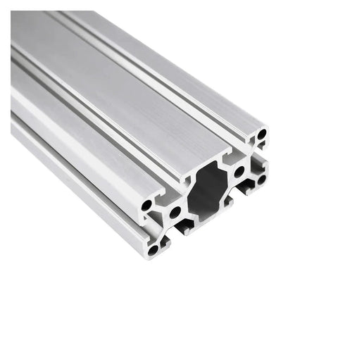 4080 Aluminum Profile Extrusion 8mm T Slot 6063 T5 Anodized Linear Rail For CNC Machine And 3D Printer European Standard Available In 800mm 900mm And 1000mm Lengths Heavy Duty DIY Metalworking Part, silver profile close-up