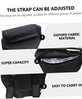 Tour Ready Waterproof Drum Backpack And Oxford Cloth Gig Bag With Padded Adjustable Straps showing adjustable strap and inner capacity.