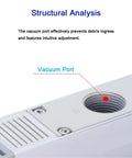 Vacuum port of Beefed-Up High-Flow Multi-Stage Vacuum Generator With Strong Suction And Negative Pressure For Industrial Use, Pulse Vacuum Pump Model ZL112 K25LZD GN For Precise Material Handling, Labs, Electronics Assembly And QC