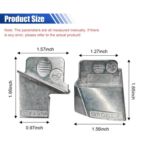 2 Piece Stretch Belt Tool Kit For Serpentine And Timing Belts, metal belt remover and pulley installer dimensions