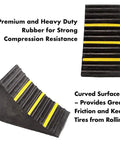 Two Pack Heavy Duty Extra Large Solid Rubber Wheel Chocks With Portable Handle for Travel Trailer Truck RV Commercial Vehicles