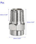 Pro Grade Surface Clean Tips Set Two Pack 25 Degree Pressure Washer Nozzles One Quarter Inch NPT Male Stainless Steel