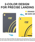 Universal Drone Landing Pad Waterproof Weighted Portable Helipad with orange and dark gray dual-color design for precise landing