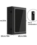 Heavy Duty Ev Charger Protection Box Wall Mount Storage Locker featuring integrated cable management with key and combination lock.
