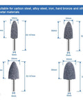 10 Piece Grinding Stone Rotary Polishing Set With One Quarter Inch Mandrel For Rotary Tools Heavy Duty Brown Corundum Grit Heads