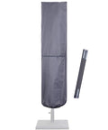 Patio Umbrella Cover With Rod For 7 To 11 Foot And 15 Foot Double Sided Umbrellas Built Tough With 600D Oxford Fabric Waterproof Zippered Weatherproof Gray