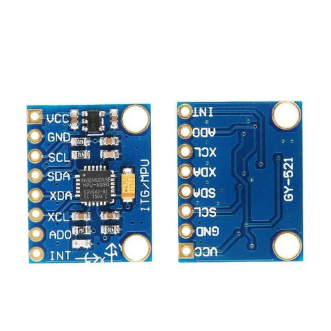MPU 6050 3 Axis Accelerometer Gyroscope Sensor Module 6DOF 16 Bit ADC Data Output For Arduino Raspberry Pi UNO Board 3 To 5V Power Supply Compatible With Arduino IDE DIY Friendly Mounting Ideal For DIY Robotics Data Logging And Motion Tracking, blue PCB