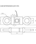 Digital Force Gauge Push Pull Dynamometer With External Load Cell Sensor Peak Hold And Track Modes 0.5 Percent Accuracy 4900 N size drawing