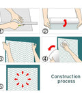 Illustration of installing Solid White Peel And Stick Wallpaper 24x196 Inches Matte Vinyl Contact Paper