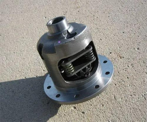 Chevy 8.875 Inch 12 Bolt Car Rear End Rebuild Kit Featuring Yukon Dura Grip Posi Diff and 30 Spline Axles, Posi unit close-up view.