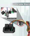 Dual Electric Radiator Fan Switch Kit For 12V And 24V Rides with Blade Fuse 30A and digital controller detail view