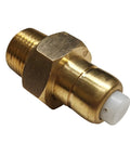 No Nonsense 3/8 Inch NPT Thermal Relief Valve For Electric Cleaning Pumps, Auto Reset Pump Saver, brass with white tip.
