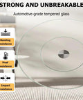 Dope Large Glass Turntable For Dining Tables, displaying strong and unbreakable tempered glass with bending, heat, impact resistance.