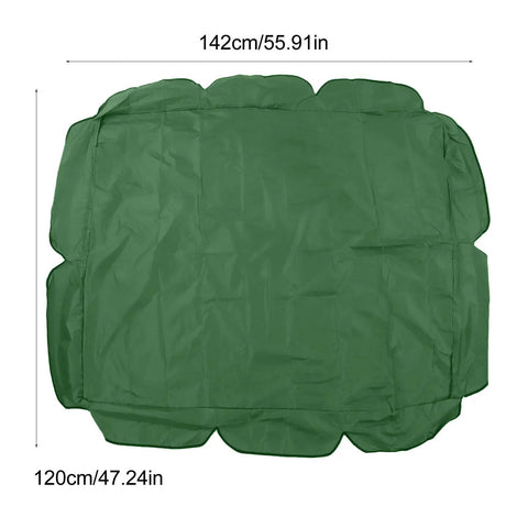 Outdoor Patio Swing Cover With 210D Silver Coated Oxford Fabric, Sturdy 4 Reinforcement Straps, Dust Proof UV Shield, All Weather Shade For Garden Chairs, 142x120x18 Cm Dark Green