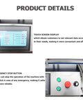 No Sweat Automatic Flat Labeling Machine With Heavy Duty Conveyor touch screen display and emergency stop button for safety