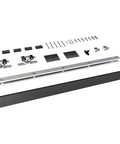 Six Foot Barn Door Hardware Kit Black Aluminum Box Rail Sliding Track For Interior Single Wooden Door Low Clearance Design Heavy Duty Supports Doors Up To 170 Lb
