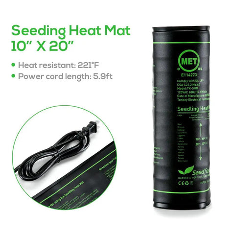 Certified Seedling Heat Mat 2 Pack Waterproof Germination Station Heating Pad For Indoor Home Gardening Keeps Seed Roots Between 70 And 85 Degrees Fahrenheit Durable Hydroponic Seed Starter Mat 10 By 20 Inches Germination Boost