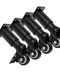 Adjustable Furniture Legs With Wheels 4 Pack No Sweat Install Heavy Duty Cold Rolled Steel Couch Bed Table Feet Stabilize Wobble Height