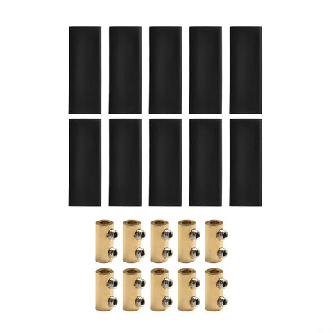 Top Notch Copper Butt Connector Kit For Quick Wire Splicing No Crimper Needed High Conductivity For 1 To 16Mm2 Automotive Marine And Home Appliance Repairs With Wide Current Range Handling Up To 80 Amps Easily, copper wire joiners and heat shrink sleeves