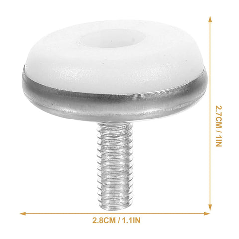 10 Pack Screw On Iron Furniture Feet M6 For Beds Couches Tables And Dressers White Simple Classic Decorative Legs Rock Solid Bearing Capacity Easy To Install Durable Support For Home Furniture