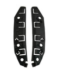 Front Bumper Bracket Retainer Support Pair For Tesla Model Three 2017 To 2021, durable black plastic for secure mounting.