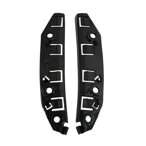 Front Bumper Bracket Retainer Support Pair For Tesla Model Three 2017 To 2021, durable black plastic for secure mounting.