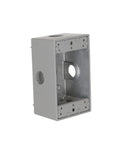 Single Gang Weatherproof Outlet Box Gray Rugged Die Cast Aluminum Construction And Powder Coat Finish For Weather Resistance