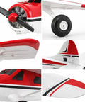 Close-up details of the 800mm De Havilland Beaver RC Airplane RTF with gyro, GPS auto return, and EPO foam for stable flights.