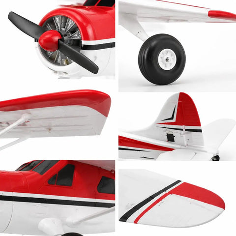 Close-up details of the 800mm De Havilland Beaver RC Airplane RTF with gyro, GPS auto return, and EPO foam for stable flights.