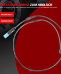 Brake pad wear sensor cable set for BMW (front & rear) with braided stainless lines and blue connector